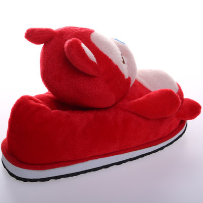 décor mou de maison de peluche de pantoufles de bande dessinée de peluche rouge-rose de Fox de 30cm