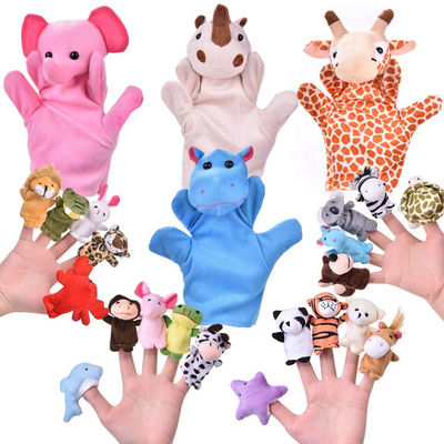 poupée molle animale de marionnettes de main de peluche intéressante de 20cm pour des bébés