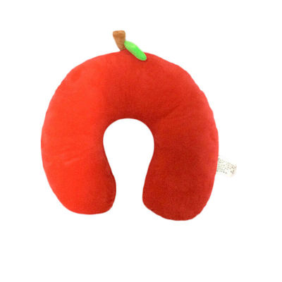 Voyage relié de nouveau lent Nap Plush Neck Pillow d'oreiller du coton rouge U de mémoire