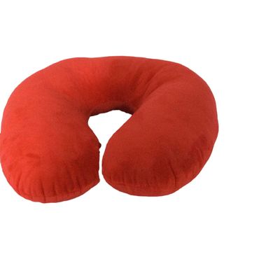 Voyage relié de nouveau lent Nap Plush Neck Pillow d'oreiller du coton rouge U de mémoire