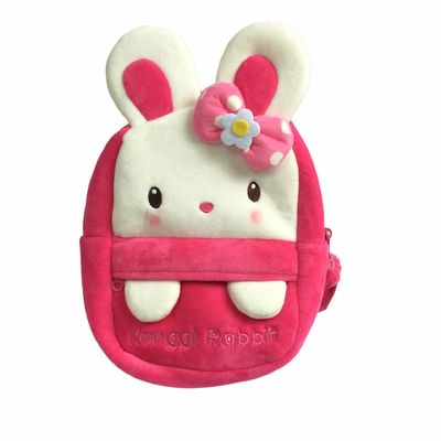 Enfants mignons Mini Schoolbag de sac de peluche de bande dessinée d'OEM de lapin de sac à dos rose de peluche