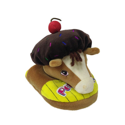 Peluche molle jaune de peluche de vache laitière modelant la peluche Flip Flop
