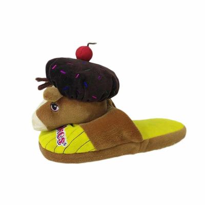 Peluche molle jaune de peluche de vache laitière modelant la peluche Flip Flop