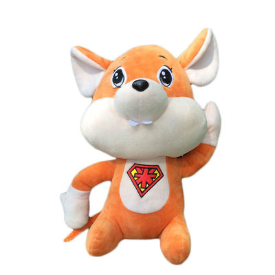 Jouets de peluche bourrés par souris orange de bande dessinée de poupée de peluche de souris de zodiaque petite