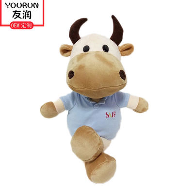 Jouets de peluche de peluche de vache à bande dessinée de poupée de peluche de vache à zodiaque petits