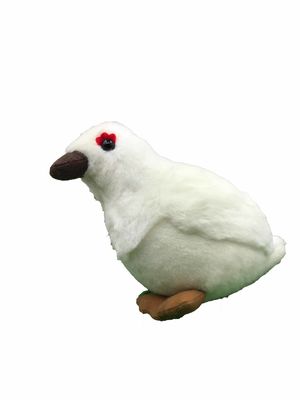 Jouets de peluche de peluche d'oiseau de colombe blanche de simulation petits