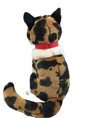 La peluche animale de Grey And White Cat Stuffed joue le cadeau mou de Saint-Valentin de tissu