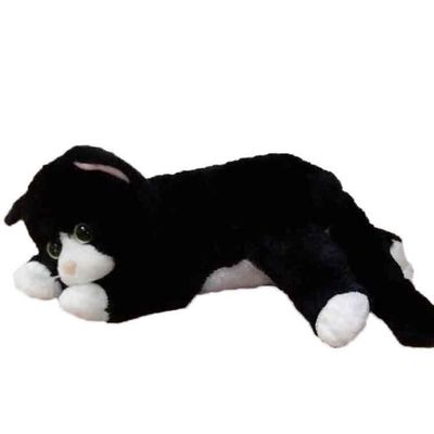 Jouets 100% animaux de peluche Cat Stuffed Animal de polyester noir et blanc de 40CM