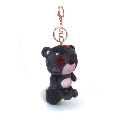 OEM pendant à chaînes principal de sac de 10cm Mini Black Plush Teddy Bear