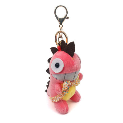 Jouets à chaînes principaux de peluche de poupée de peluche de dinosaure de Logo Small Red Big Mouth de broderie