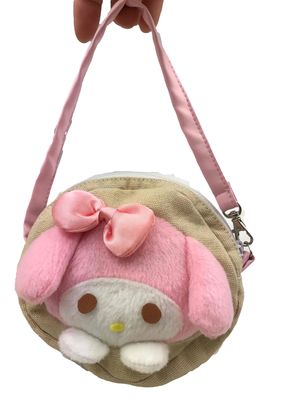 Décor zéro circulaire de maison de peluche de portefeuille de Mini Fashion Cute Rabbit Plush