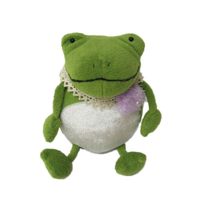 Jouets de peluche de bébé de prince Animal Plush Toys de grenouille verte pour la décoration à la maison