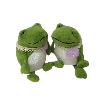 Jouets de peluche de bébé de prince Animal Plush Toys de grenouille verte pour la décoration à la maison