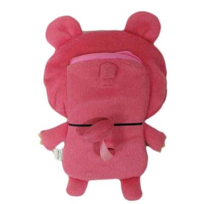 Petit porte-cartes rouge de peluche de porte-cartes de chèque-cadeau de peluche d'ours Toy Accessories mou