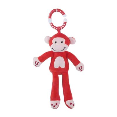 Peluches sûres de Toy Newborn Crib Pendant Crib de peluche rouge de singe