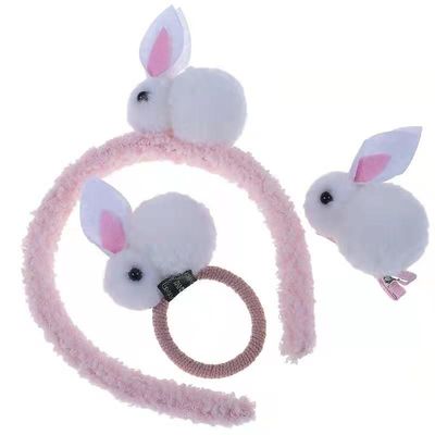 Coiffe Toy Accessories mou de corde des cheveux de Chiliren de bandeau de peluche de lapin d'OEM