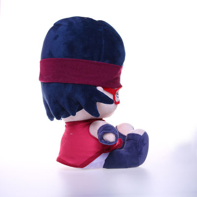 poupée rouge mignonne de peluche de garçon en verre de 35cm non facile à déformer