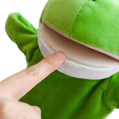 jouet de peluche de gant de poupée de marionnettes de peluche de main de bouche de grenouille de 20cm