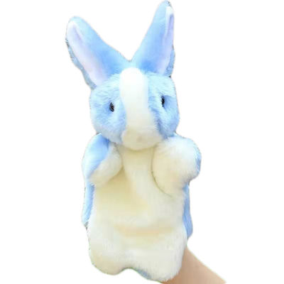 La peluche de marionnette de lapin de coton de 100% pp joue la marionnette de main tôt de peluche d'éducation