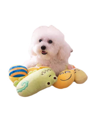 La pizza a formé le chien bourré que Toy Vocal Pet Molars Plush joue le coton de 100% pp