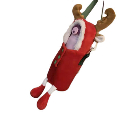 La tasse de peluche de thermos de cerfs communs de Noël couvrent la couverture lancée mignonne de peluche de tasse de l'eau
