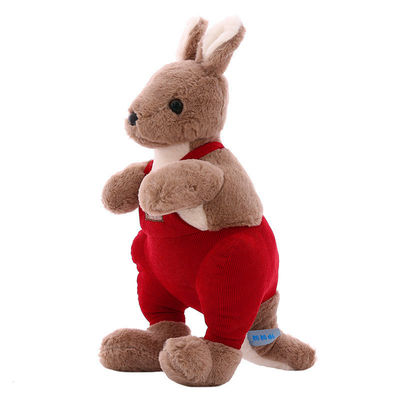 Oreiller de sommeil de bébé bourré par kangourou de cadeau d'anniversaire de fille de jouets de peluche de cheveux de lapin