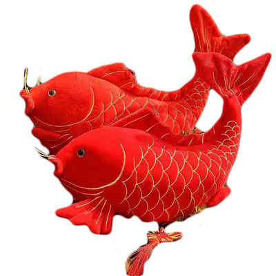 Pendant à la maison de décoration de carpe de festival de printemps de peluche de poupée rouge de mascotte