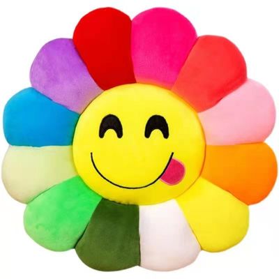 les jouets de peluche bourrés par tournesol coloré de 35*35cm reposent le coussin de chaise de bureau