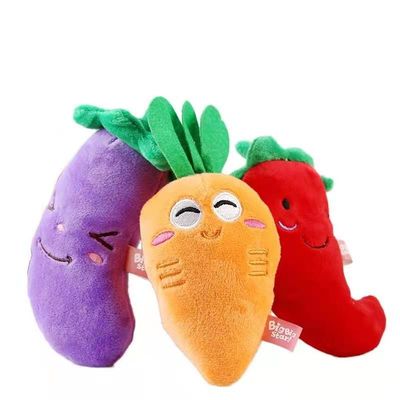 anti jouets de peluche de Cat Plush Toys Vocal Dog de légumes fruits de morsure de 15cm