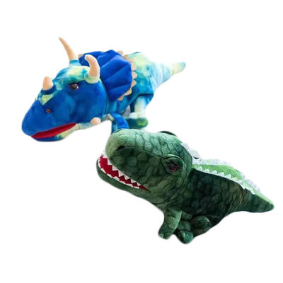 La peluche de marionnette de main de dauphin joue la marionnette ouverte de gant de bouche pour l'enfant de parent