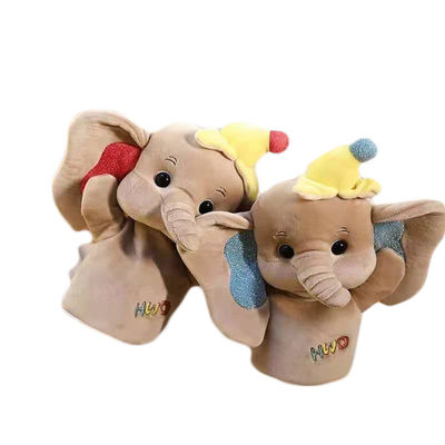 Les jouets de peluche de marionnette de main de peluche de poupée de gant d'éléphant calme le bébé pour dormir