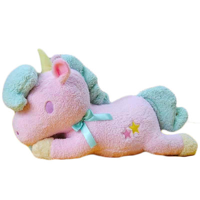 oreiller mignon de sommeil de peluches de cheval de 25cm Gemini Unicorn Soft Toy Cotton Girl