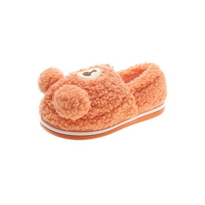 Pantoufles chaudes de peluche d'agneau de bande dessinée de peluche pour le décor de maison de peluche d'adultes