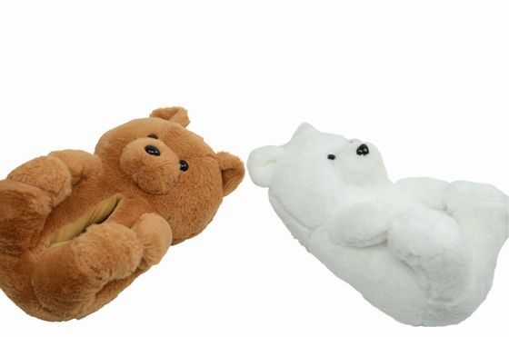 la peluche de couples de 27.5cm a capitonné le décor animal de maison de peluche de pantoufles de peluche d'intérieur de chaussures