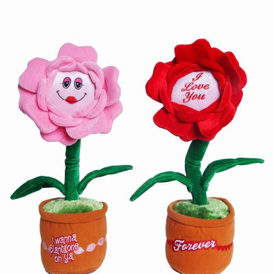 danse de 40cm et peluche mise en pot de chant fleur drôle Toy Home Decoration Flower