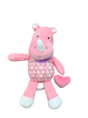 Poupées animales de peluche de Bell de musique calmante de bébé avec l'anneau accrochant