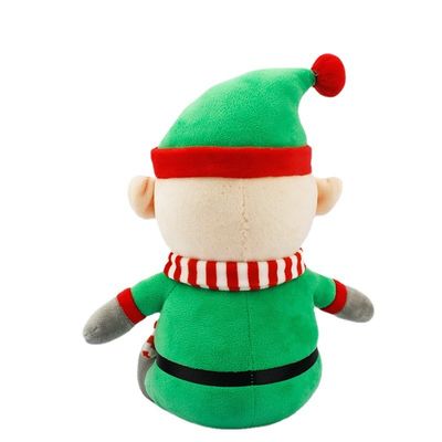 Jouet électrique de cadeau de Noël de peluche de garçon de bande dessinée de broderie
