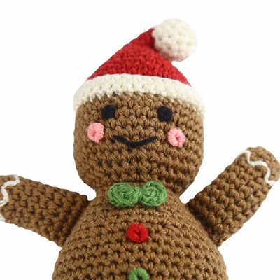 Poupée peignée faite main 20cm de crochet tissée par coton