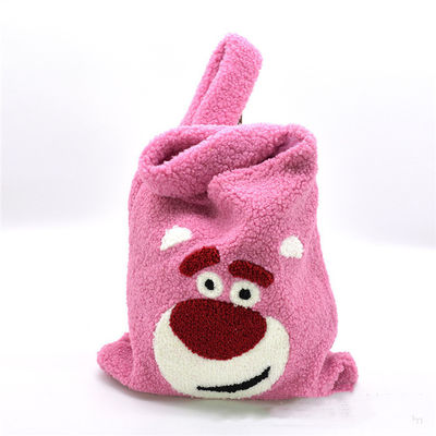 Sac à provisions brodé de peluche de filles pour l'hiver
