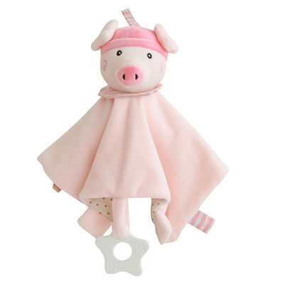 Serviette de salive de bébé de peluche de Toy Non Shedding Animal Shaped de peluche de salive de bande dessinée de coton