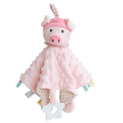 Serviette de salive de bébé de peluche de Toy Non Shedding Animal Shaped de peluche de salive de bande dessinée de coton