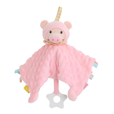 Serviette de salive de bébé de peluche de Toy Non Shedding Animal Shaped de peluche de salive de bande dessinée de coton