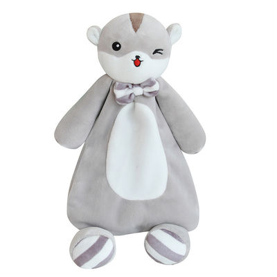 Serviette de salive de bébé de peluche de Toy Non Shedding Animal Shaped de peluche de salive de bande dessinée de coton