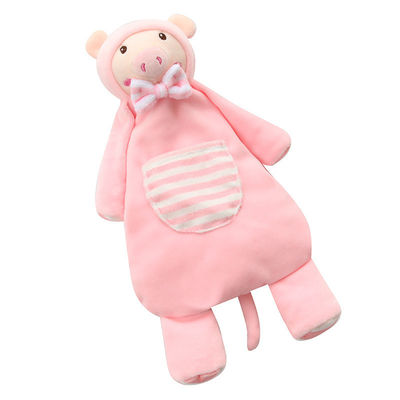Serviette de salive de bébé de peluche de Toy Non Shedding Animal Shaped de peluche de salive de bande dessinée de coton