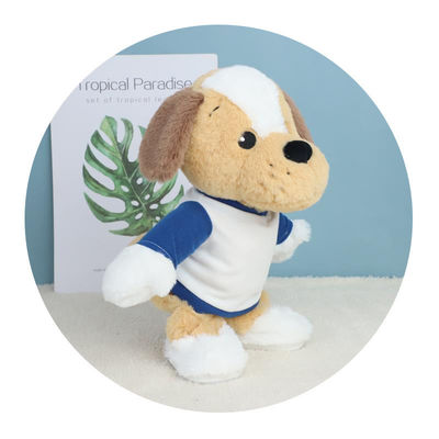 La peluche électrique ultra molle lavable de chien d'ODM joue cadeau de chien de peluche de 30cm le meilleur pour l'enfant
