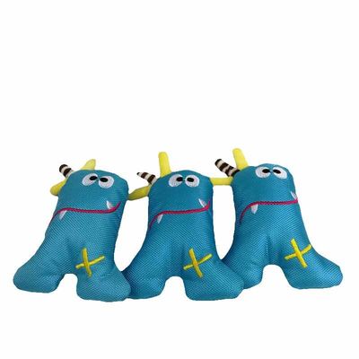 Le monstre de mer résistant de triangle de bleu d'Oxford de morsure choie des jouets de peluche