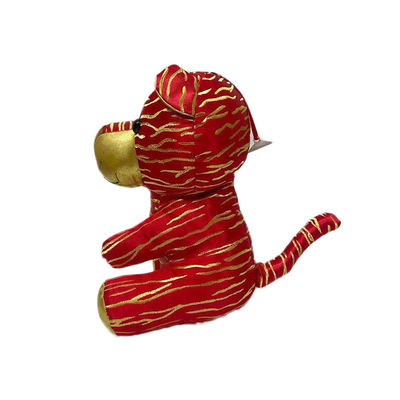 Fil artificiel de broderie de Tiger Plush Doll With Golden de style chinois
