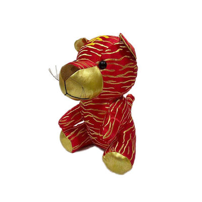 Fil artificiel de broderie de Tiger Plush Doll With Golden de style chinois
