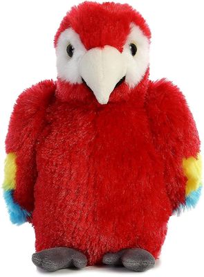 Fibre de polyester bourrant le jouet rouge lumineux de peluche d'ara