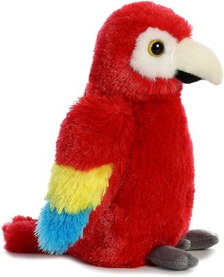 Fibre de polyester bourrant le jouet rouge lumineux de peluche d'ara
